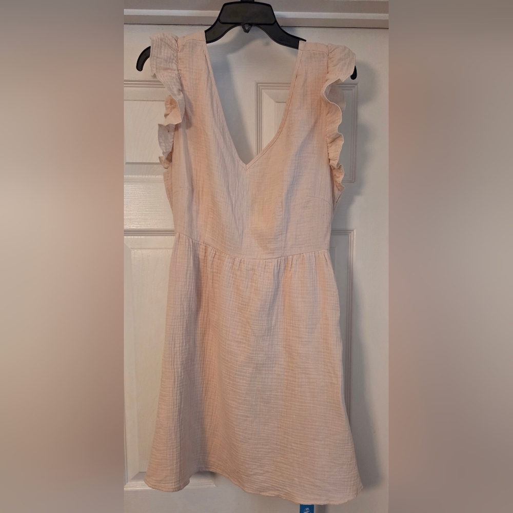 Cupshe Cream Ruffle Mini Dress